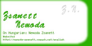 zsanett nemoda business card